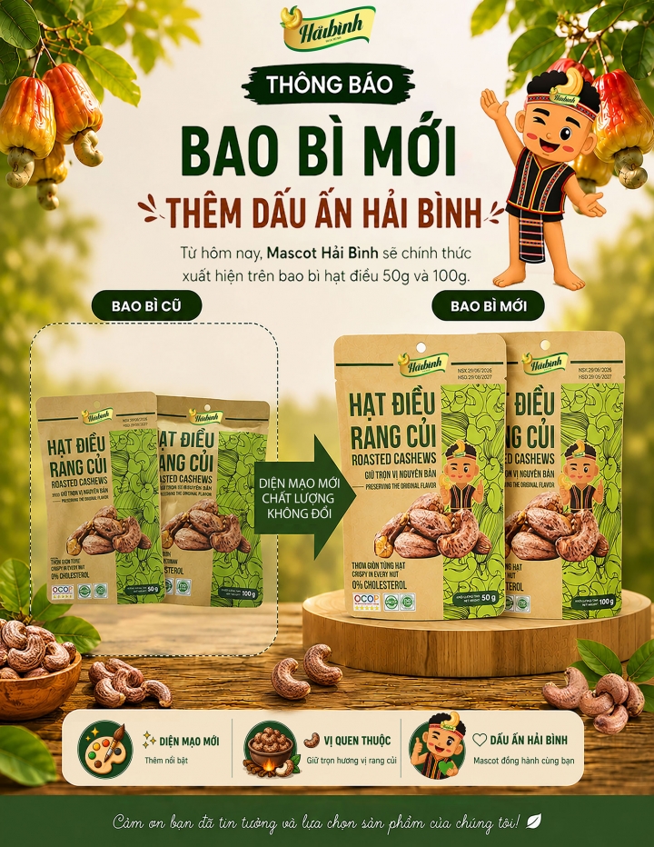 HẢI BÌNH RA MẮT BAO BÌ MỚI - THÊM DẤU ẤN NHẬN DIỆN, GIỮ TRỌN HƯƠNG VỊ QUEN THUỘC