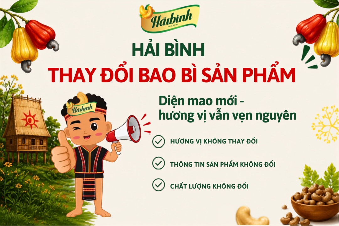 HẢI BÌNH THÔNG BÁO THAY ĐỔI THIẾT KẾ BAO BÌ DÒNG ZIPPER 200G 