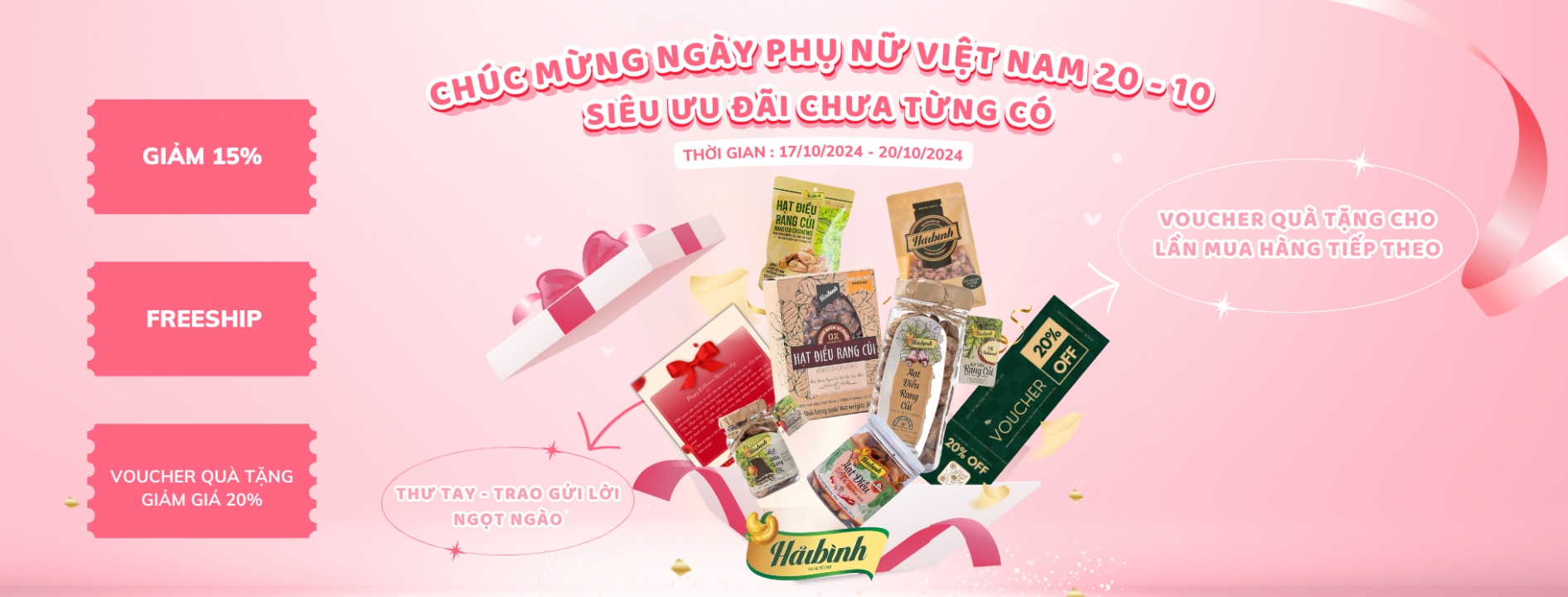 MỪNG NGÀY PHỤ NỮ VIỆT NAM 20-10 - SIÊU SALE HẠT ĐIỀU HẢI BÌNH GIA LAI - KHÔNG MUA LÀ TIẾC CẢ NĂM 