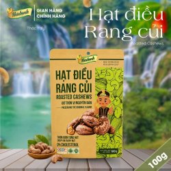 Hạt điều rang củi gói 100g (có vỏ lụa)